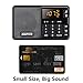 AGPTEK FM Pocket Radio, Portable Radio with Line-in Voice Radio Recorder and Mp3 Player, Built-in Speaker and Better Reception, Supports Up to 32GB SD Card (Black)