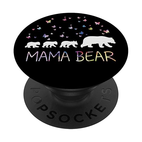 Mama Bear with Cubs Phone Grip for Mom Butterflies PopSockets PopGrip:  Swappable Grip for Phones Tablets PopSockets Adhesive PopGrip in Kuwait 