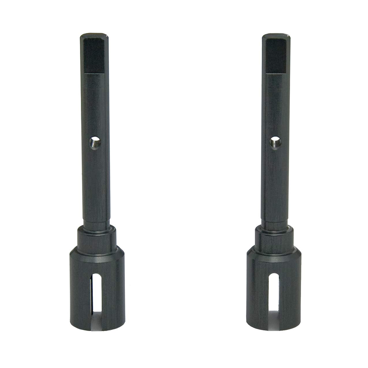 PrecisionGeek Grey Anodised Aluminium Propeller Joints – Set of 2 for Tamiya 54502 (TT02/TT02B/D/T) – DIY Drivetrain Upgrade for RC Cars — image 1