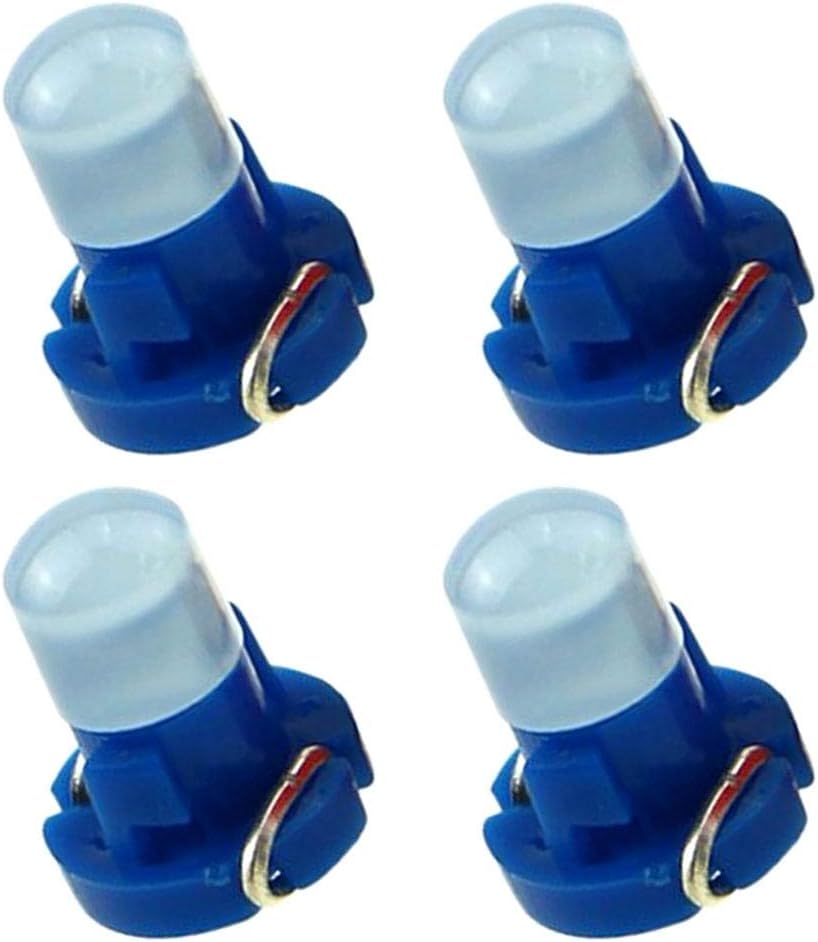 Niome 4Pcs Car Light Bulb T3 3D COB LED Wedge Instrument Cluster Panel Lamp Gauge Dashboard Blue