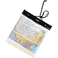 WILD FINDING Waterproof Map Case Holder, Watertight Map Carrier, Transparent Dry Bag Protector Pouch for Camping, Hiking, Documents, Electronics, Emergency, Outdoors