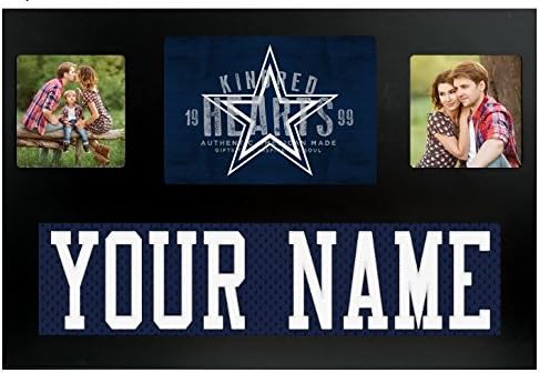 Dallas Cowboys NFL Custom Jersey Nameplate and Logo Picture Frame