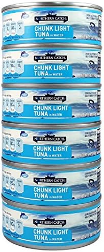 Wild-Caught Chunk Light Tuna in Water, (Pack of 6), 5 oz Can - Northern Catch