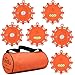 Yandu LED Road Flares (6 PACK) Emergency Beacon Safety Flare Flashing Warning Light for Car Truck Boat with Hook and Magnetic Base (set of 6)