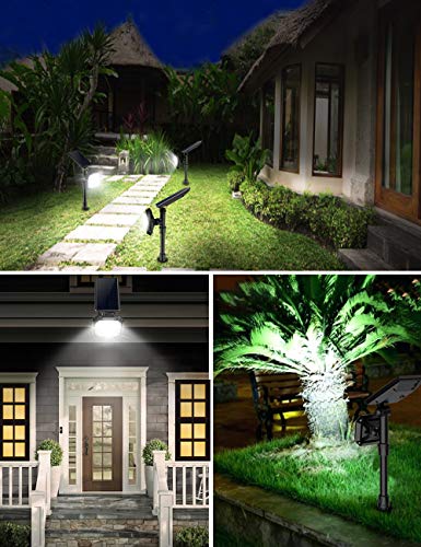 Solar Spotlights Outdoor 22 LED Waterproof Landscape Spot Light Auto On/Off Flood Lamp for Garden Yard Patio Lawn Garage Driveway - Thumbnail 5