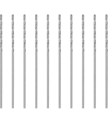 Lot De 10 Micro-Forets Ultra-Fins 0,25 Mm HSS 6542 Entièrement Rectifiés – Idéal Pour Cuivre, Aluminium, Bois Et Métaux Tendres