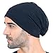Men Slouch Hollow Beanie Thin Summer Cap Skullcap B018h (011h-Black)
