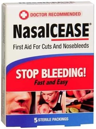 NasalCease First Aid For Cuts and Nosebleeds Sterile Packings - 3PC