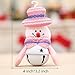 Christmas Jingle Bells Ornament for Home, Christmas Tree, Door,12 PCS Hanging Pendant Decorations, Santa, Snowman, Reindeer, Bear