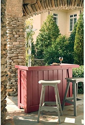 Uwharrie Chair Co 5061-75-Golden Mustard-Dist-Pine Outdoor Bar Stool, Golden Mustard-Distressed