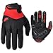 Firelion Long Finger Outdoor MTB Downhill Off Road Bicycle Gloves (Black/Red, X-Large)