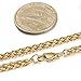FUNRUN 4mm Mens Womens Stainless Steel Wheat Chain Necklace 20'' 22'' 24'' 28'' 30'' Gold-Tone