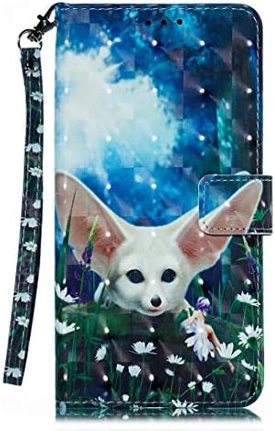 Veapero Nokia 8.1 Plus Case,Shockproof PU Leather Flip Cover Notebook Wallet Case with Magnetic Closure Stand Card Holder ID Slot Folio Soft TPU Bumper Protective Skin,Elf fox