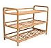 BirdRock Home 3-Tier Bamboo Shoe Rack | Environmentally Friendly | Fits 7-9 Shoes | Great for Closets, Bedrooms or Doorways
