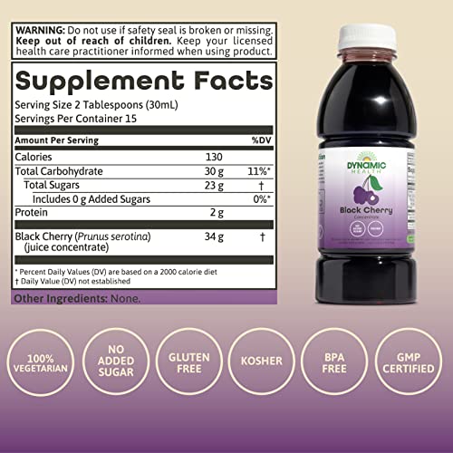 Dynamic Health 100 Pure Black Cherry Juice Concentrate, No Additives