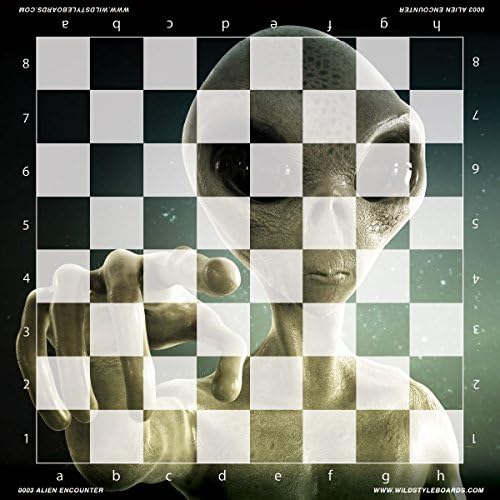 US Chess Federation Alien Encounter - Full Color Vinyl Chess Board by Wild Style Boards