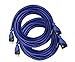 Ultra Clarity Cables HDMI Extension Cables, 3ft, 6ft, 10ft, 15ft, 20ft, 25ft (15 ft, Blue, 2)