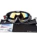 Feier Yusi Adult Professional Ski Goggles Snowmobile Snowboard Skate Snow Skiing Goggles with 100% UV400 Protection Bright lens TPC Frame Material Anti Sand Wind & UV Suitable Hiking Surfing Skiing