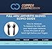 Copper Compression Long Arthritis Pain Relief Gloves - Copper Infused Orthopedic Fingerless Hand Brace for Women, Men - Carpal Tunnel, Computer Typing, RSI, Support Hands, Wrist, Arms - 1 Pair - SM