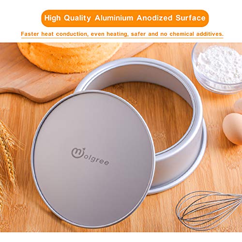 Aluminum Round Cake Pans,3PCS Round Cake Pan Set with 4 Inch,6 Inch and 8 Inch Aluminum Cake Pans 3" Deep,Round Baking Pans,Cheesecake Pan with Removable Bottom for Instant Pot and Pressure Cooker