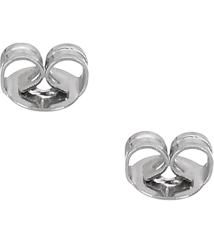Paire De Clous Pour Boucles D'oreilles En Or Blanc 14 Carats - Fabrication Artisanale USA - Neuf