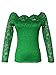 Maggie Tang Women's Long Sleeves Floral Lace Off Shoulder Twin Set Top