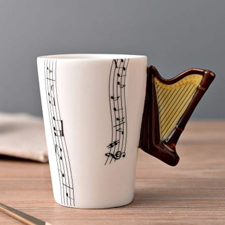 GFDRT Música Violín Estilo Guitarra Taza De Cerámica Té De ...