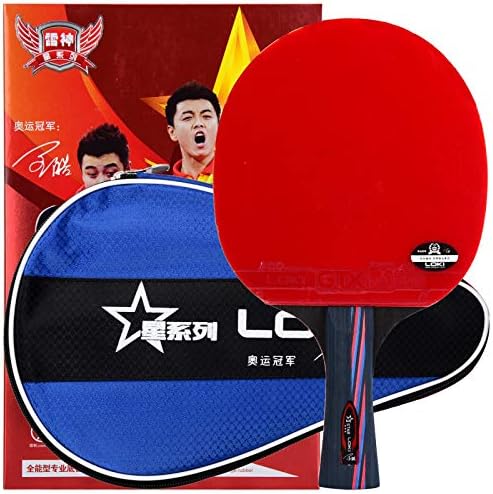 Loki 2/3/4/5/6/7-Star Premium Table Tennis Racket Ping Pong Paddle Blade Inverted Rubber with Carry Case (3star(Long-Handle))