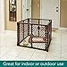 North States MyPet 7 Sq. Ft. Stages Indoor and Outdoor Petyard: Weather Resistant 4-Panel Pet Enclosure. Freestanding (26