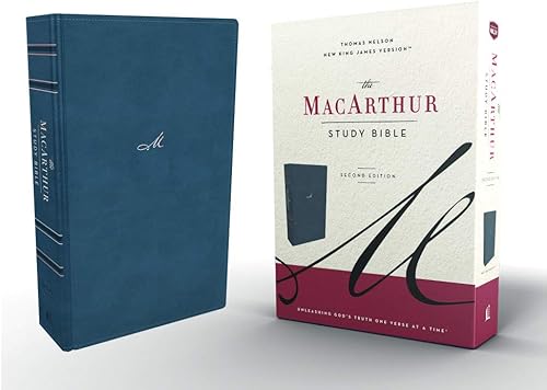Download Holy Bible: New King James Version, MacArthur Study Bible, Blue, Leathersoft, Comfort Print; Unleashing God's Truth One Verse at a Time PDF