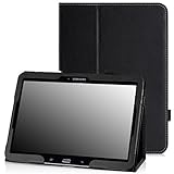 MoKo Samsung Galaxy Tab 3 10.1 and Galaxy Tab 4 10.1 Case - Slim Folding Cover Case for Samsung Galaxy Tab 3 10.1 and Tab 4 10.1 Inch Android Tablet, BLACK (With Smart Cover Auto Wake / Sleep)
