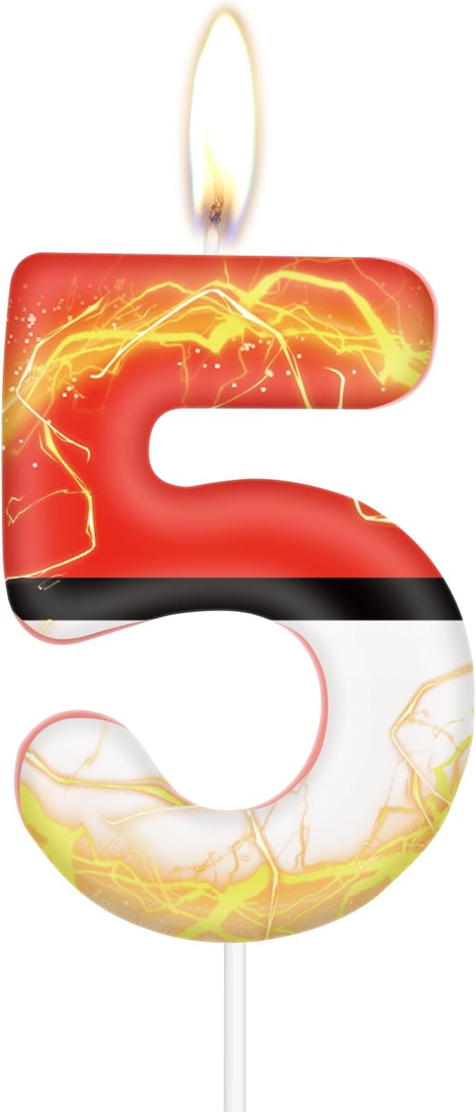mciskin Cartoon 5th Birthday Candle Anime Number 5 Cake Topper