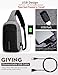 Anti Theft Sling Bag Shoulder Chest Cross Body Backpack Lightweight Casual Daypack …