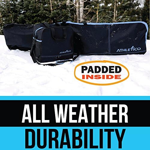 Athletico Padded Two-Piece Snowboard and Boot Bag Combo | Store & Transport Snowboard Up to 165 cm and Boots Up to Size 13 | Includes 1 Padded Snowboard Bag & 1 Padded Boot Bag 3 Athletico Padded Two-Piece Snowboard and Boot Bag Combo | Store & Transport Snowboard Up to 165 cm and Boots Up to Size 13 | Includes 1 Padded Snowboard Bag & 1 Padded Boot Bag