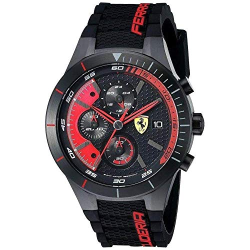 Ferrari-Mens-0830260-REDREV-EVO-Analog-Display-Quartz-Black-Watch