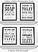 Original Bathroom Wall Art Set – Funny Typography 8x10 Photo Pictures for Bath Home Decor – Chic Affordable Gift – Unframed Poster Prints
