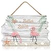 Juvale Flamingo and Life is Better at The Beach Hanging Wall Decoration (14 x 9 Inches) 51z rmnDBSL. SS100