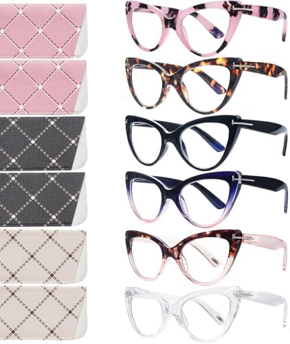 Amazon.com: TRENVIE Reading Glasses for Women, 6 Pack 