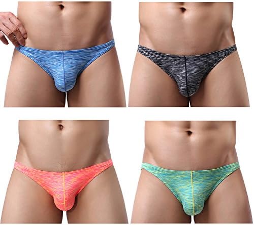 JIMUKEE Mens Sexy Pouch Briefs Bulge Bikini Underwear Pack Color A Size US XS