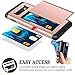 SAMONPOW Case for Galaxy S10 Plus Case Hybrid Galaxy S10 Plus Wallet Case Dual Layer Protective Shell Hard PC Soft TPU Bumper Credit Cards Slot Cover for 2019 Galaxy S10 Plus 6.4 inch Rose Gold