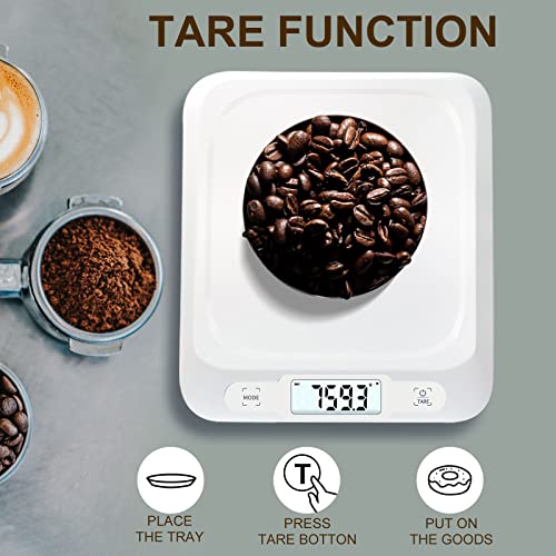 Digital Food Scale For Food Ounces And Grams, MEIYA Kitchen Scale 11lb