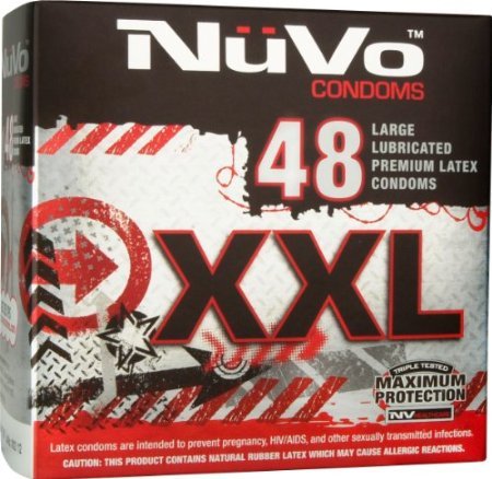 Buy Nuvo Condoms 'XXL' Large Lubricated Condoms, 48-count Online at