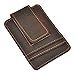 Le'aokuu Genuine Leather Magnet Money Clip Credit Card Case Holder Slim Wallet