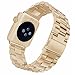 iiteeology Compatible with Apple Watch Band, 42mm 44mm Stainless Steel iWatch Band Link Bracelet with Adapters for Apple Watch Series 2 Series 1 - Champagne Gold