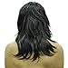 Namecute Black Layered Wig Synthetic Full Capless Wigs Long Straight Costume Anime Wig +Free Wig Cap