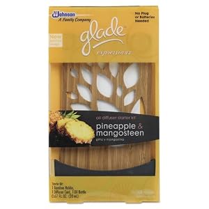 Image of Glade CB727945CT Expressions Diffuser Kit Pineapple & Mangosteen Bamboo Diffuser/.67oz Refill
