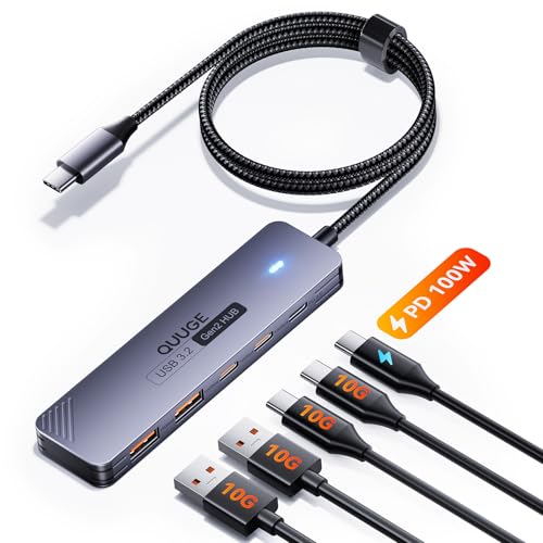 USB C Hub 10gbps QUUGE 5-in-1 USB