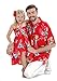 Hawaii Hangover Men's Hawaiian Shirt Aloha Shirt XL Hibiscus Red