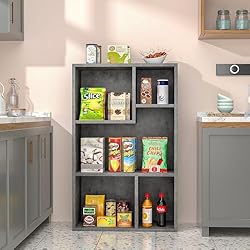 VECELO 5 Cube Modern Bookcases, 3 Tier