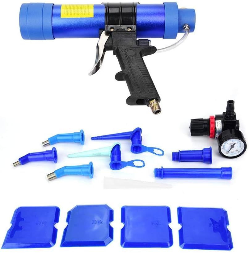 HYYYY Pneumatic Glass Glue Gun, 6bar 310ml Simple Operation Adjustable